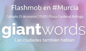 Flashmob y mapa gigante interactivo en Murcia