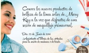 Presentación de productos solares de Mary Kay